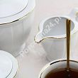 Garnitur do herbaty (kawy) na 6 osób (21 el.) Ćmielów - Oktawa 3610 ZŁOTA LINIA