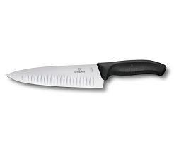 Nóż szefa kuchni z ryflowanym ostrzem 20 cm Victorinox - Swiss Classic Black V.SC.B.6.8083.20B