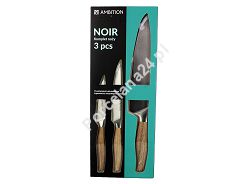 Komplet noży Noir (3 el.) - Ambition 1D.NO.80396