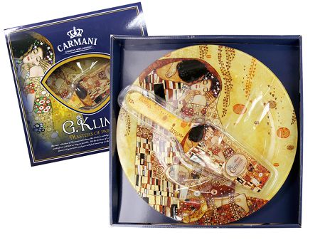 Talerz deserowy z łopatką do ciasta Carmani - Gustav Klimt The Kiss 33.198-1221