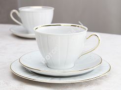 Komplet do herbaty (kawy) na 6 osób (18 el.) Ćmielów - Oktawa G311 Koronkowa Finezja