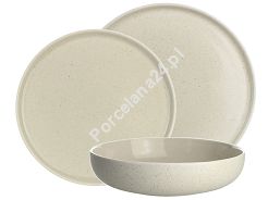 Komplet talerzy na 6 osób (18 el.) Bogucice - Alumina Granite Soft Cream Nordic 1127