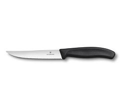 Nóż do steków / pizzy 12 cm Victorinox - Swiss Classic Black Gourmet V.SC.B.6.7933.12