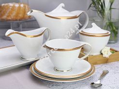 Garnitur do herbaty na 6 osób (22el) Bogucice - Antonio Gold Plus 1171