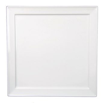 Talerz płytki 26,5 cm kwadratowy - Rita biała (nr 436)