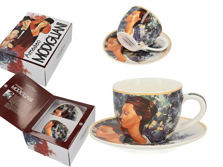 Filiżanka ze spodkiem espresso 0,08 L Carmani - Amedeo Modigliani - Lunia Czechowska 33.833-8304
