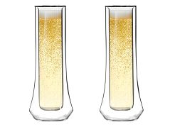 Zestaw 2 kieliszków termicznych do szampana z podwójną ścianką 140 ml Vialli Design - SOHO 8906