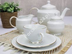 Garnitur do herbaty na 6 osób (21 el.) Bogucice - Minos Gold 1141
