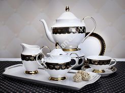 Garnitur do herbaty na 6 osób (23el) Ćmielów - Astra G339 Ellada