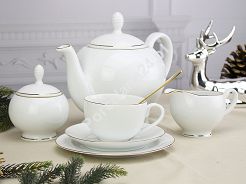 Garnitur do herbaty na 12 osób (39 el.) Bogucice - Lolita Gold 1162