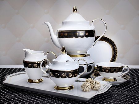 Garnitur do herbaty na 12 osób (41el) Ćmielów - Astra G339 Ellada