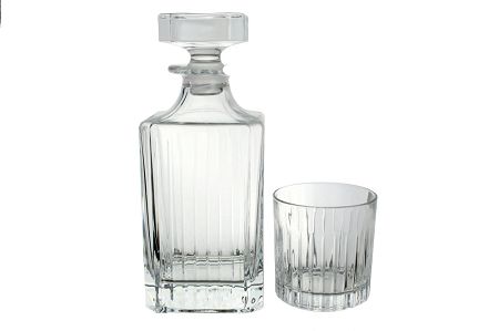 Kpl. szklanek do whisky 0,34 L (4szt) + karafka 0,75L (1szt) Bohemia - MAESTRO WYPRZEDAŻ (W1036)