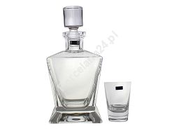 Kpl. do whisky 0,28 L (6szt) + karafka 0,75 L (1szt) Krosno - Caro 0704
