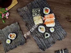 Komplet do sushi dla 3 osób (7 el.) Kera Ceramika - Moku Cristall Hematyt