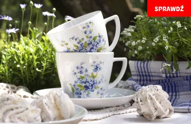 EVIA BLUE Serwis obiadowo-kawowy dla 6 osób Porcelana Bogucice - Łódź Salon  Porcelany