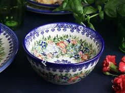 Salaterka 15 cm Bolesławiec - Kwiatowy Ogród