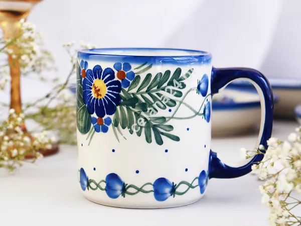 Kubek 0,4 L Bolesławiec - Kwiaty Kuleszy gat. I Kubek 0,4 L Bolesławiec - Kwiaty Kuleszy gat. I