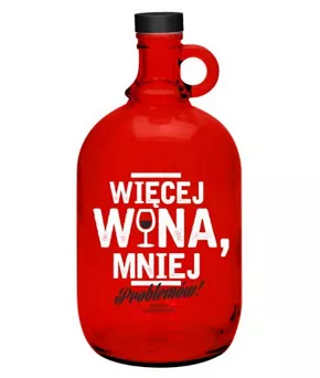 Butelka szklana 2 L BGtech - Więcej wina, mniej problemów! Czerwona 30.BUT.512