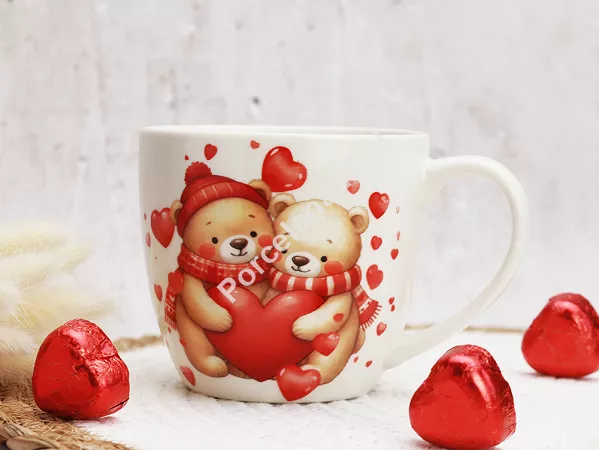 Kubek 0,46 L Duo - Misie z sercami 15.MZS.K46 Kubek 0,46 L Duo - Misie z sercami 15.MZS.K46