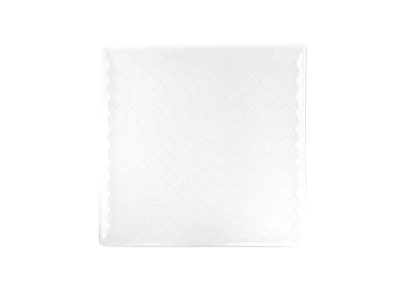 Talerz deserowy kwadratowy 20,5x20,5 cm Lubiana - Marrakesz Biały (nr 4297)