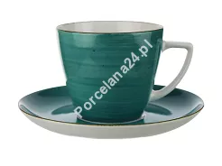 Filiżanka ze spodkiem 0,35 L / 17,5 cm Lubiana - Beata / Dorota 6630L MORSKI