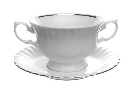 Bulionówka ze spodkiem 0,4 L / 17 cm Chodzież - Iwona B357 Platynowa Linia