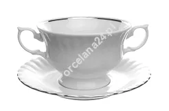 Bulionówka ze spodkiem 0,4 L / 17 cm Chodzież - Iwona B357 PLATYNOWA LINIA