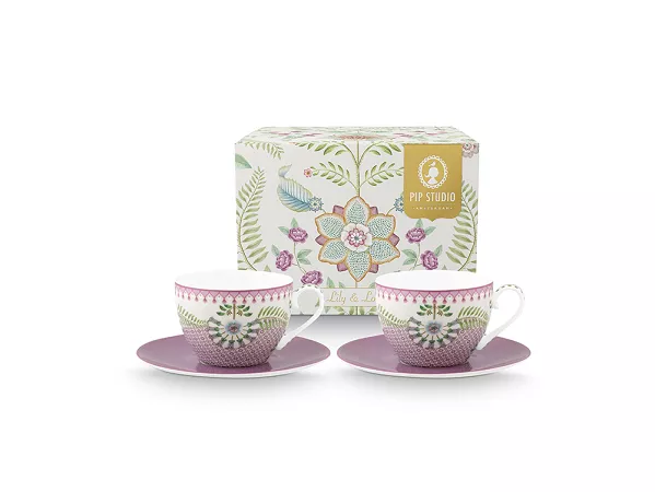 Komplet 2 filiżanek ze spodkiem 0,3 L Pip Studio - Lily & Lotus 51.L&L.004.193 Komplet 2 filiżanek ze spodkiem 0,3 L Pip Studio - Lily & Lotus 51.L&L.004.193