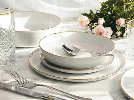 Serwis obiadowy na 12 osób (40 el.) Lubiana - Ankara Gold 1608C