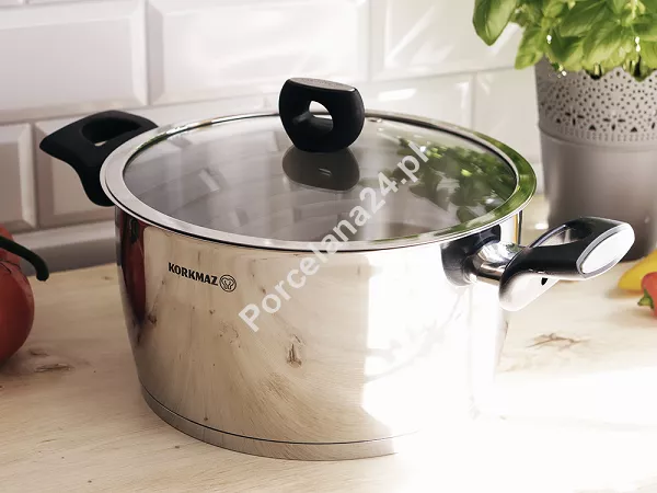 Garnek z pokrywą 5,5L 24 cm x 13 cm - Korkmaz Nora A2993 Garnek z pokrywą 5,5L 24 cm x 13 cm - Korkmaz Nora A2993