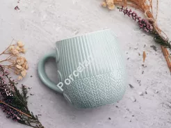 Kubek beczułka 0,4 L Altom Design - Sweterek miętowy 07.KBE.3202