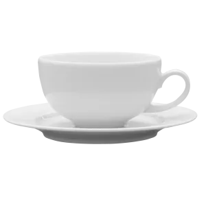 Filiżanka ze spodkiem 0,25 L / 16 cm Lubiana - Sonia biała (nr 0403, 0316)