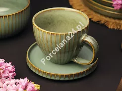 Filiżanka ze spodkiem 0,45 L/ 14 cm Altom Design - Reactive Sage 07.RSA.FS45