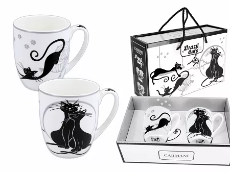 Komplet 2 kubków 0,4 L Carmani - Koty / Crazy Cats 33.017-2603