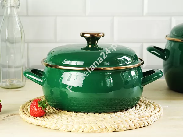Garnek z pokrywką 2,9 L Emalia Metalac - Dark Green 1ME.DG.G20N Garnek z pokrywką 2,9 L Emalia Metalac - Dark Green 1ME.DG.G20N