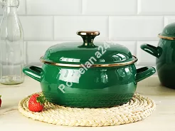 Garnek z pokrywką 2,9 L Emalia Metalac - Dark Green 1ME.DG.G20N