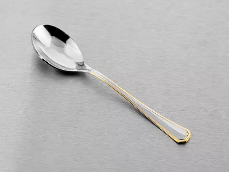 Komplet 6 łyżeczek do kawy / herbaty 13,3 cm Pintinox 1929 - America (2.5 mm) złocony