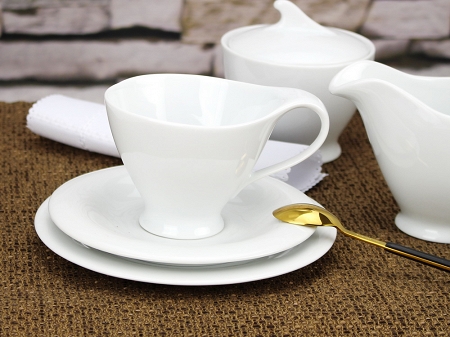Zestaw do herbaty na 6 osób (18el) Bogucice - Gamma White 1075