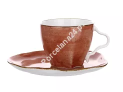 Filiżanka ze spodkiem 0,25 L / 17 cm Lubiana - Stone Age / Ceglasty