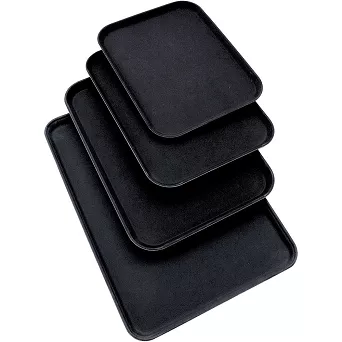 Taca prostokątna antypoślizgowa (51 x 38) cm - Czarna 1S.411560