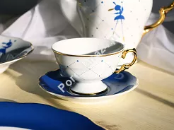 Filiżanka ze spodkiem 0,18 L / 14 cm Ćmielów - Alaska Circus Blue G909