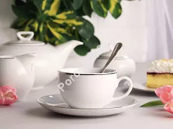 Garnitur do herbaty na 12 osób (39el.) Chodzież - Yvonne 9718 PLATYNOWA LINIA