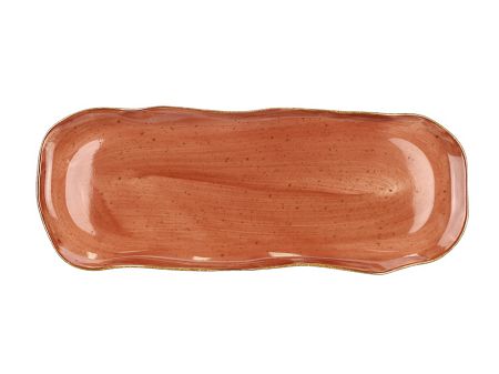 Taca do ciasta 35 cm Lubiana - Stone Age / Ceglasty