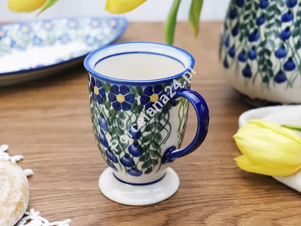 Kubek na stopce 0,3 L Bolesławiec - Sadzawka Milicka gat. I Kubek na stopce 0,3 L Bolesławiec - Sadzawka Milicka gat. I