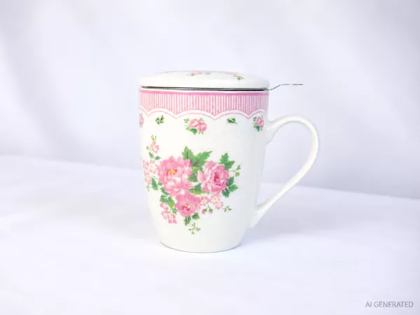Kubek z zaparzaczem i pokrywką 0,34 L Arca Italy - Flowers 956100 Kubek z zaparzaczem i pokrywką 0,34 L Arca Italy - Flowers 956100