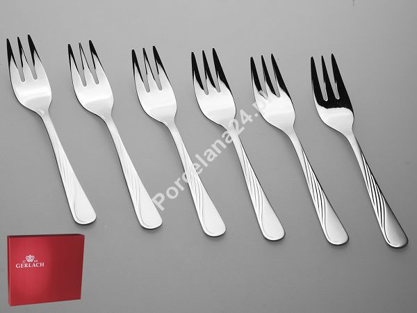Komplet widelczyków do ciasta dla 6 osób (6szt) Gerlach - Sztućce Celestia 04AM - matowiony Komplet widelczyków do ciasta dla 6 osób (6szt) Gerlach - Sztućce Celestia 04AM - matowiony