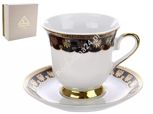 Filiżanka ze spodkiem 0,25 L / 14,5 cm (do kawy) Ćmielów - Astra G339 Ellada GIFT BOX Filiżanka ze spodkiem 0,25 L / 14,5 cm (do kawy) Ćmielów - Astra G339 Ellada GIFT BOX