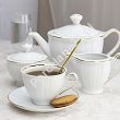 Garnitur do herbaty (kawy) na 6 osób (21 el.) Ćmielów - Oktawa 3610 Złota Linia