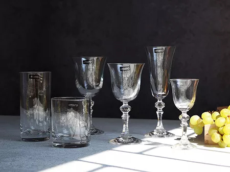Komplet szkła stołowego (36 szt) Krosno - Krista z reliefem / DECO