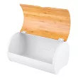 Chlebak z bambusową pokrywą 38 cm Altom Design - Biały 07.CHL.1751